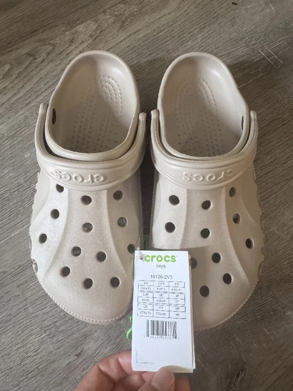 Mens 9 / Women's 11 - Crocs Adult Baya Classic Tan Unisex Clog Shoes Size